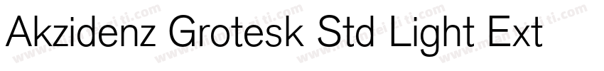 Akzidenz Grotesk Std Light Ext字体转换